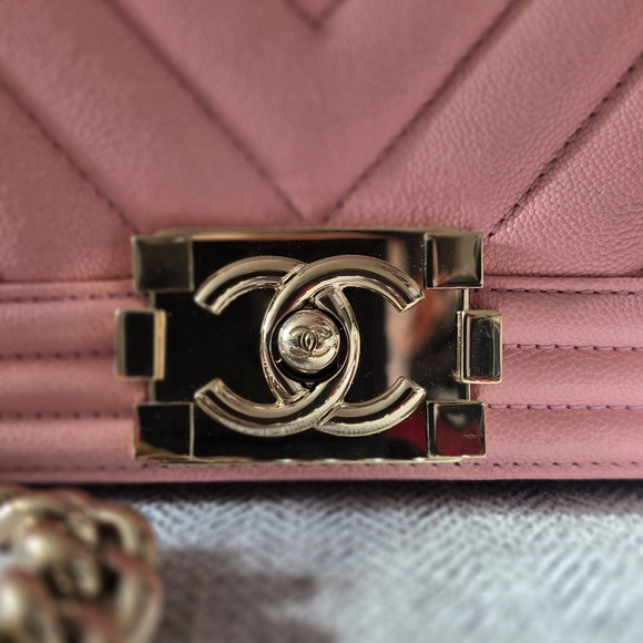 Chanel pink boy chevron old medium - Picture 2 of 4